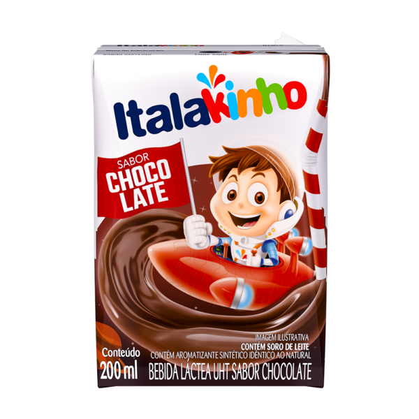 Bebida Láctea UHT Sabor Chocolate 200ml Italakinho