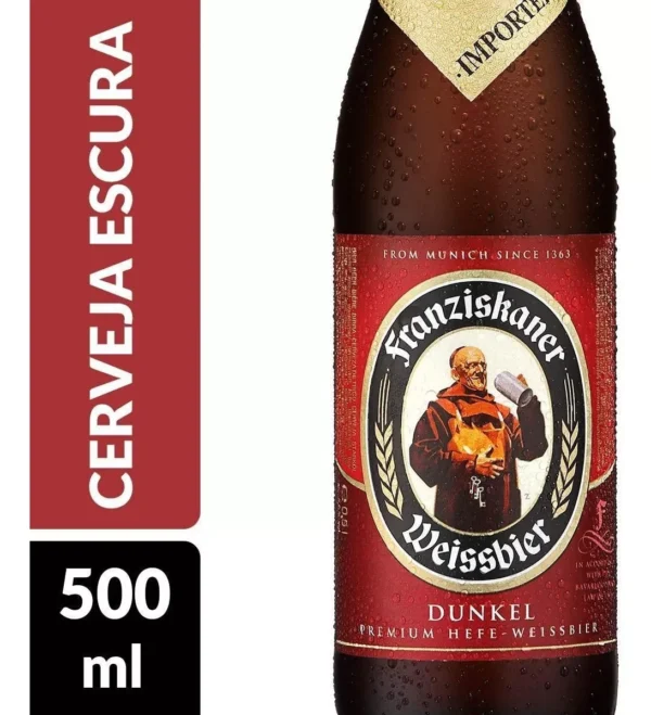 Cerveja Alemã Weissbier Dunkel Franziskaner One Way Garrafa 500ml - Image 2