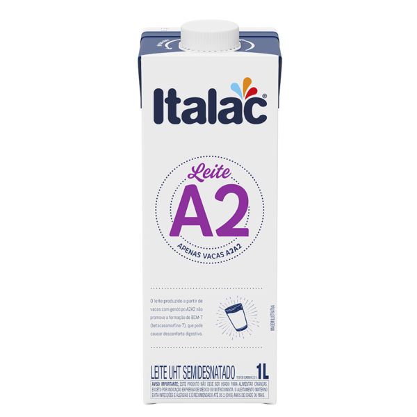 Leite UHT Semidesnatado A2 1L (Edge) Italac
