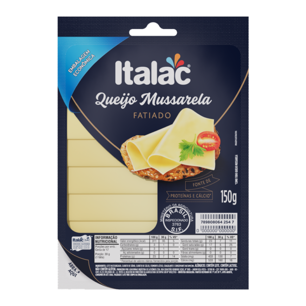 Queijo Mussarela Fatiado 150g Italac