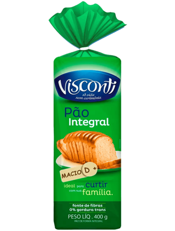 PAO DE FORMA 35% INTEGRAL 400G VISCONTI