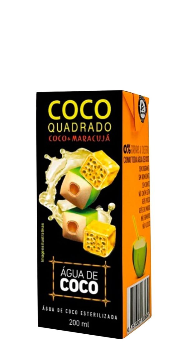 Água de Coco Quadrado Maracujá 200ml
